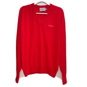 Vintage Embroidered Unisys Sweater USA Acrylic Mark Scot Collection L
